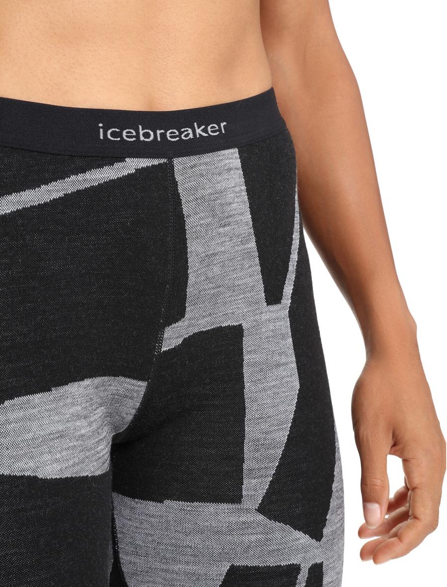 Icebreaker Merino 250 Vertex Thermal Fractured Landscapes Naisten Leggingsit Mustat | FI 1542ILHS